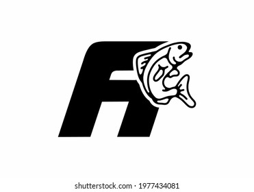 A initial letter with fish design