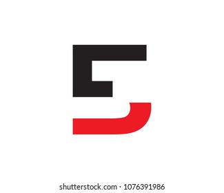Initial Letter Five or 5 Icon Vector Logo Template Illustration Design