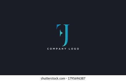 Initial Letter FJ or JF Logo Design vector Template. Creative Abstract FJ Logo Design Vector Illustration