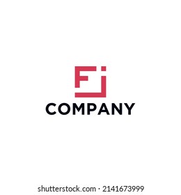 letra inicial logotipo de FJ