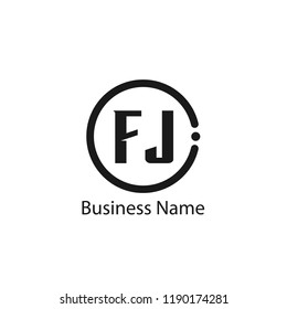 Initial Letter FJ Logo Template Design