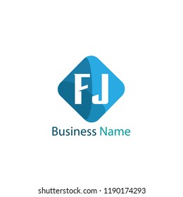 Initial Letter FJ Logo Template Design