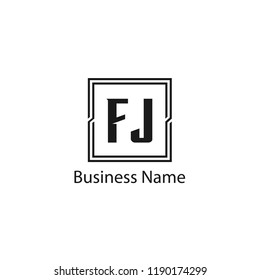 Initial Letter FJ Logo Template Design
