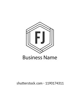 Initial Letter FJ Logo Template Design
