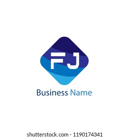 Initial Letter FJ Logo Template Design