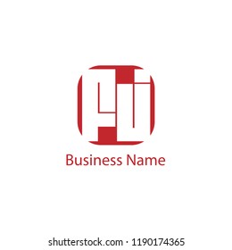 Initial Letter FJ Logo Template Design