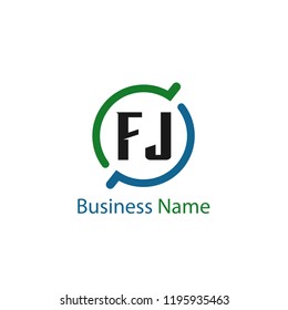 Initial Letter FJ Logo Template Design
