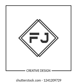 Initial Letter FJ Logo Template Design