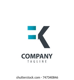 Initial Letter FK Design Logo
