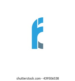 initial letter fk linked round lowercase logo blue