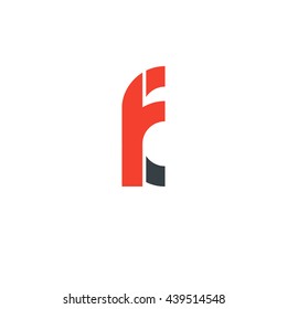 initial letter fk linked round lowercase logo red