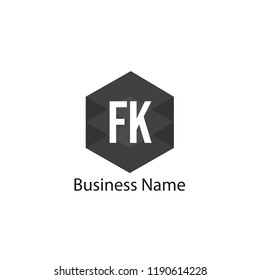 Initial Letter FK Logo Template Design