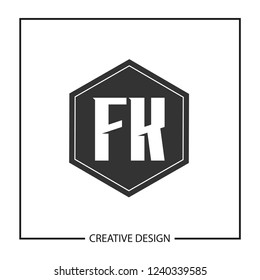 Initial Letter FK Logo Template Design