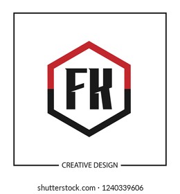 Initial Letter FK Logo Template Design