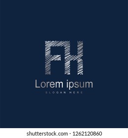 Initial Letter FK Logo Template Vector Design