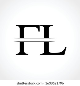 Initial Letter FL Logo Design Vector Template. Creative Linked Modern FL Logo Vector