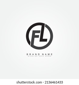 Initial Letter FL Logo, Simple Alphabet Logo