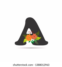 initial letter floral design vector