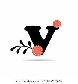 initial letter floral design vector