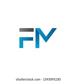 Initial Letter FM Logo Design Vector Template. Creative Alphabetical FM Letter Logo