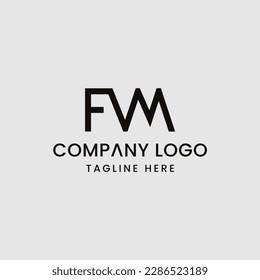 Initial Letter FM Logo Design Outstanding Creative Modern Symbol Sign