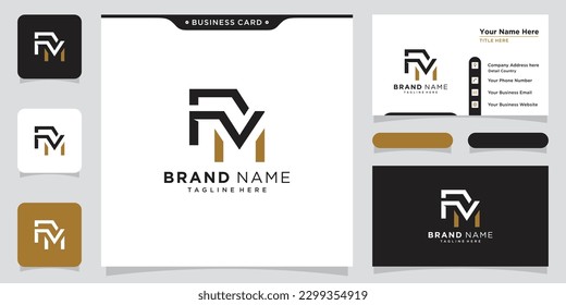 Initial Letter FM logo design template