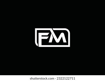 letra inicial Diseño del logotipo FM y diseño del logotipo de la compañía