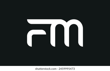 Initial Letter FM Logo Design. FM Logo Design. Creative And Modern FM logo.