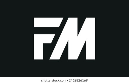 Initial Letter FM Logo Design. FM Logo Design. Creative And Modern FM logo.