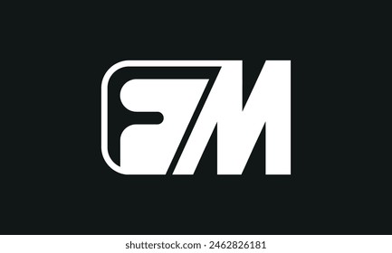 Initial Letter FM Logo Design. FM Logo Design. Creative And Modern FM logo.