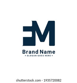 Initial Letter FM Logo - Minimal Vector Logo