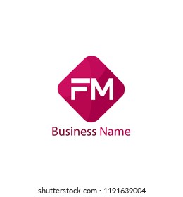 Initial Letter FM Logo Template Design