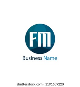 Initial Letter FM Logo Template Design