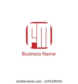 Initial Letter FM Logo Template Design