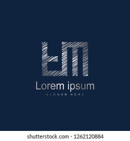 Initial Letter FM Logo Template Vector Design