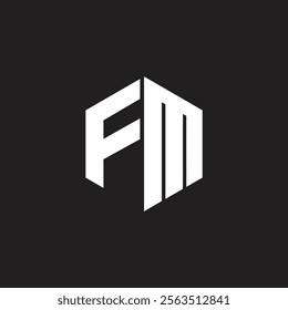 Initial letter FM or MF creative unique and elegant logo design, polygon shape, modern and vector art icon logo design template.