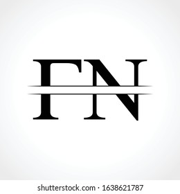 Initial Letter FN Logo Design Vector Template. Creative Linked Modern FN Logo Vector