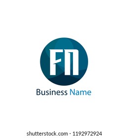 Initial Letter FN Logo Template Design