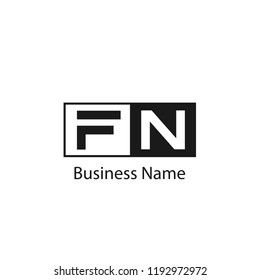 Initial Letter FN Logo Template Design