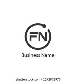 Initial Letter FN Logo Template Design