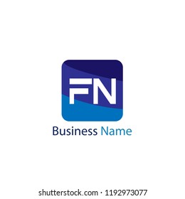 Initial Letter FN Logo Template Design