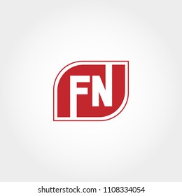 Initial Letter FN Logo Vector Design