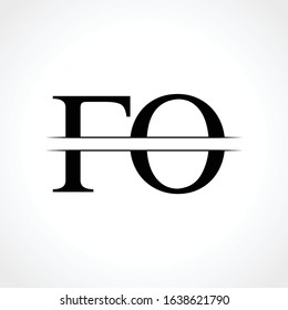Initial Letter FO Logo Design Vector Template. Creative Linked Modern FO Logo Vector