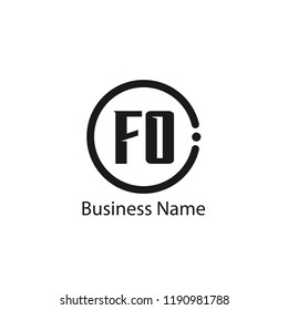 Initial Letter FO Logo Template Design