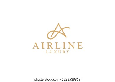 Letra inicial Símbolo de diseño de logotipo de tipo de letra A