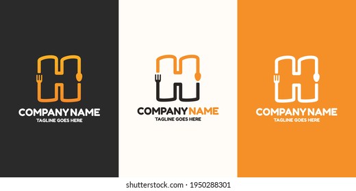 Initial letter A food Logo Design Template. Illustration vector graphic. Design concept fork and spoon With letter symbol. Perfect for cafe, restaurant, cooking business