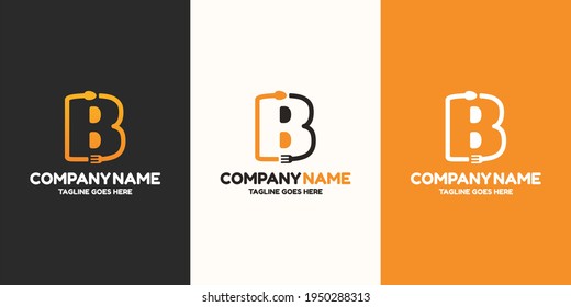 Letra inicial Plantilla de diseño de logotipo alimentario. Gráfico vectorial de ilustración. Diseño de bifurcación y cuchara con símbolo de letra. Perfecto para cafés, restaurantes, negocios de cocina