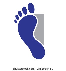 Initial Letter I Foot Logo Design Concept For Step Symbol Vector Sign