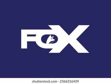 Initial Letter with Fox Logo Design. Fox letter B logo with animal design template