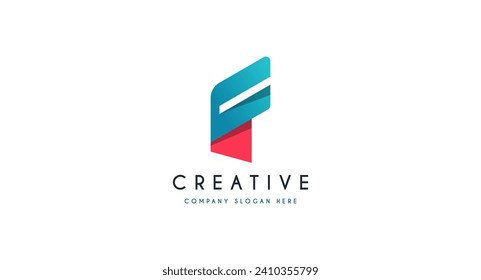 Initial Letter FP For Fast Payment logo design vector illustration.